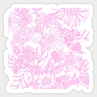 Paisley wildflower floral pattern Sticker